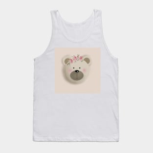 Kawai Bear - Beige Color Tank Top